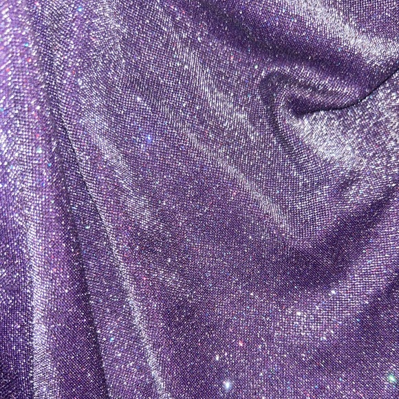 Bodycon Purple Sparkly Dress - Picture 4 of 4